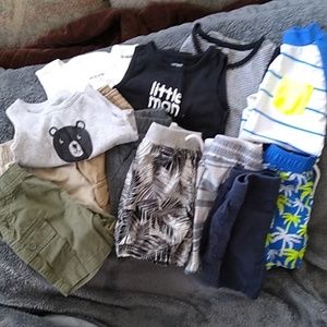 4 tank onsies, 7 shorts, 1 bathing suit